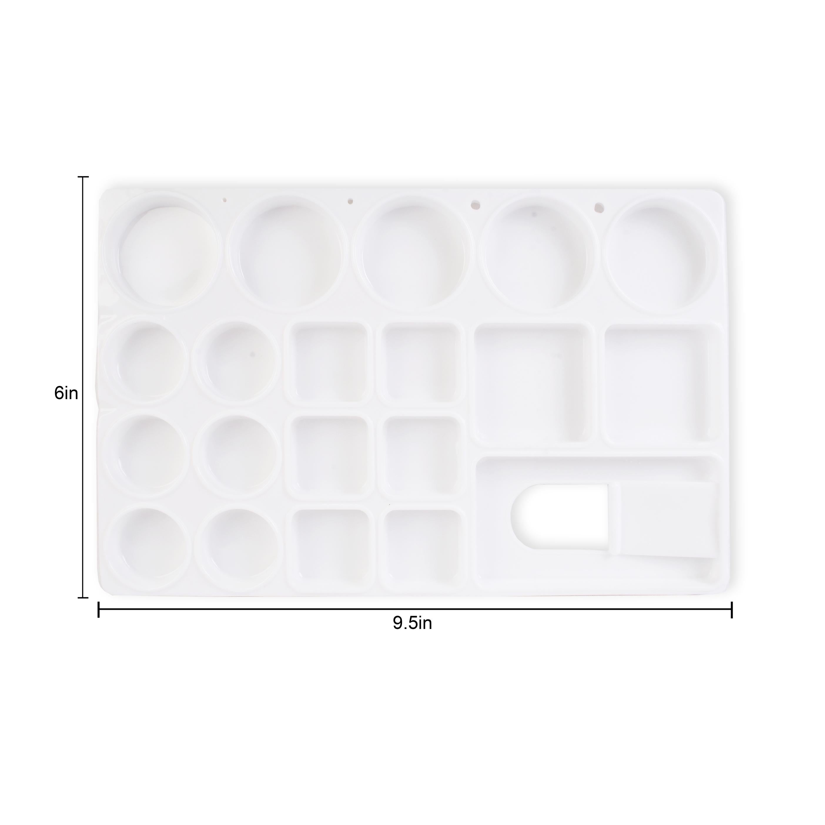 Artist Colour Mixing Palette Rectangle 19 Wells 9.5 X 6Inch 1Pc Ib