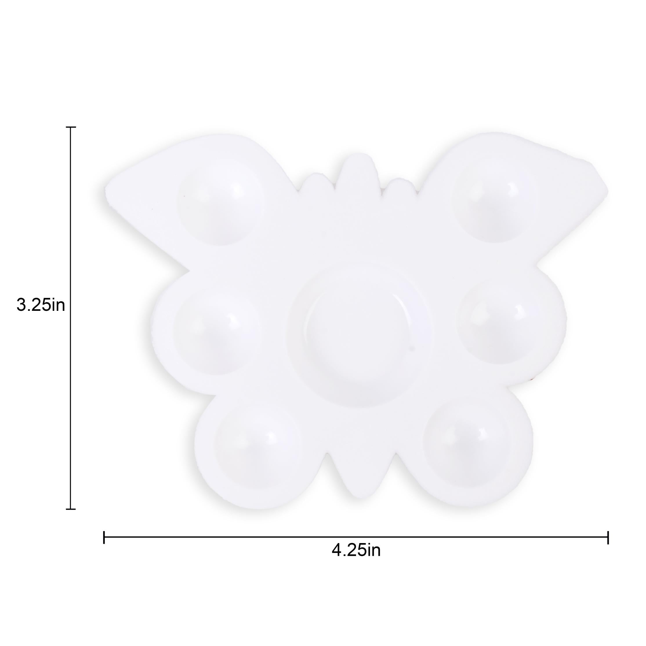 Artist Colour Mixing Palette Butterfly7 Wells 4.25 X 3.25 Inch 1Pc Ib