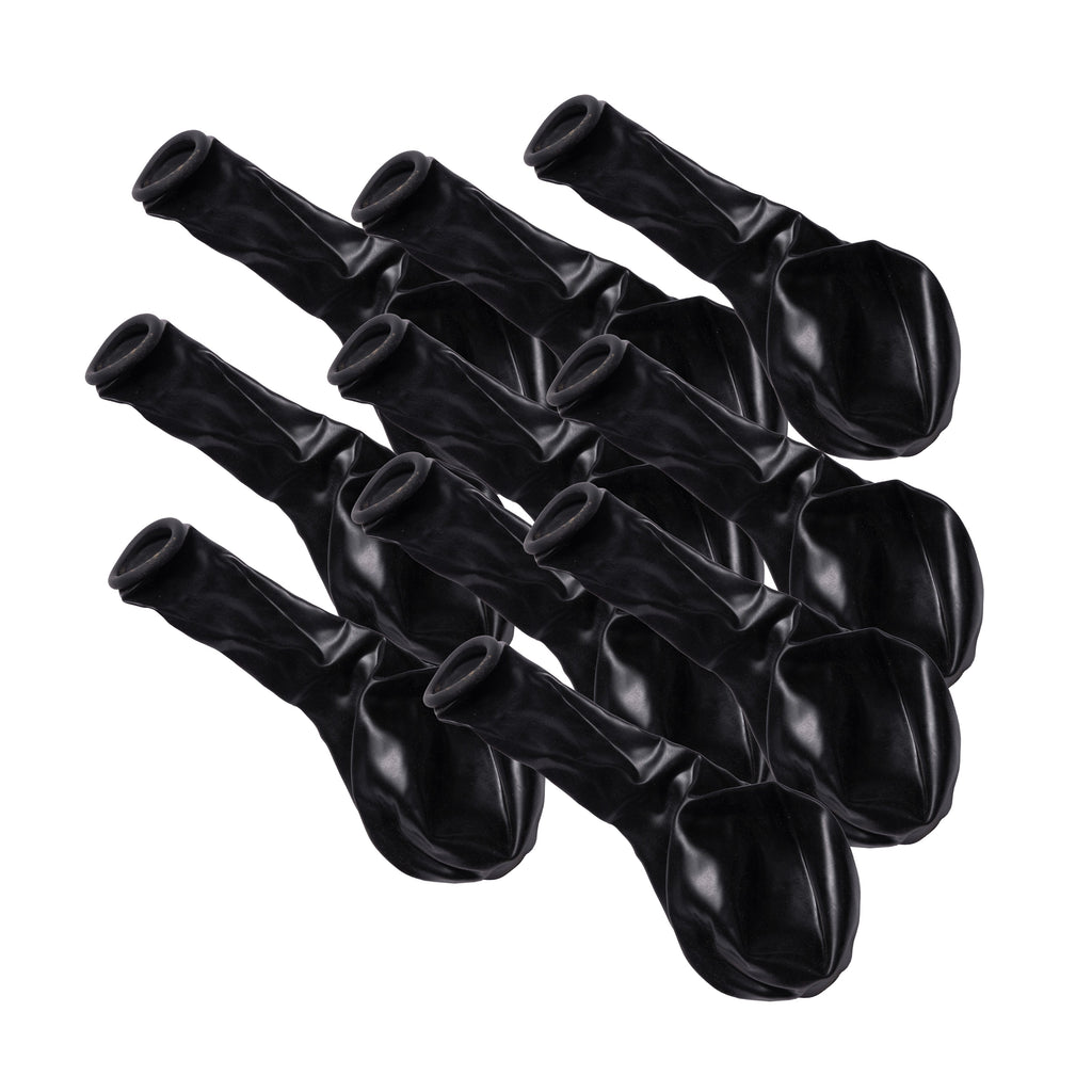 Metallic Balloons - Black (12'' inflated, Pack of 6)