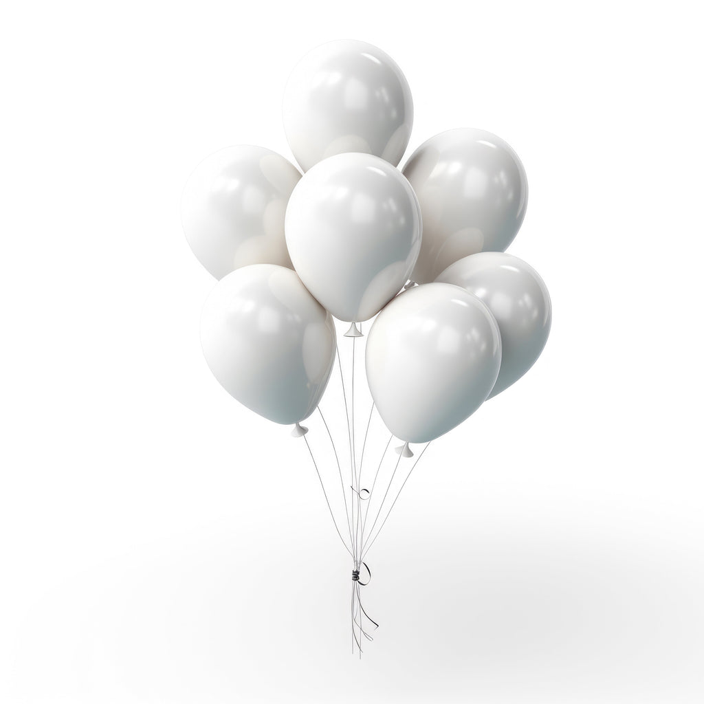 Party Balloons 12`` when inflated White 10Pcs