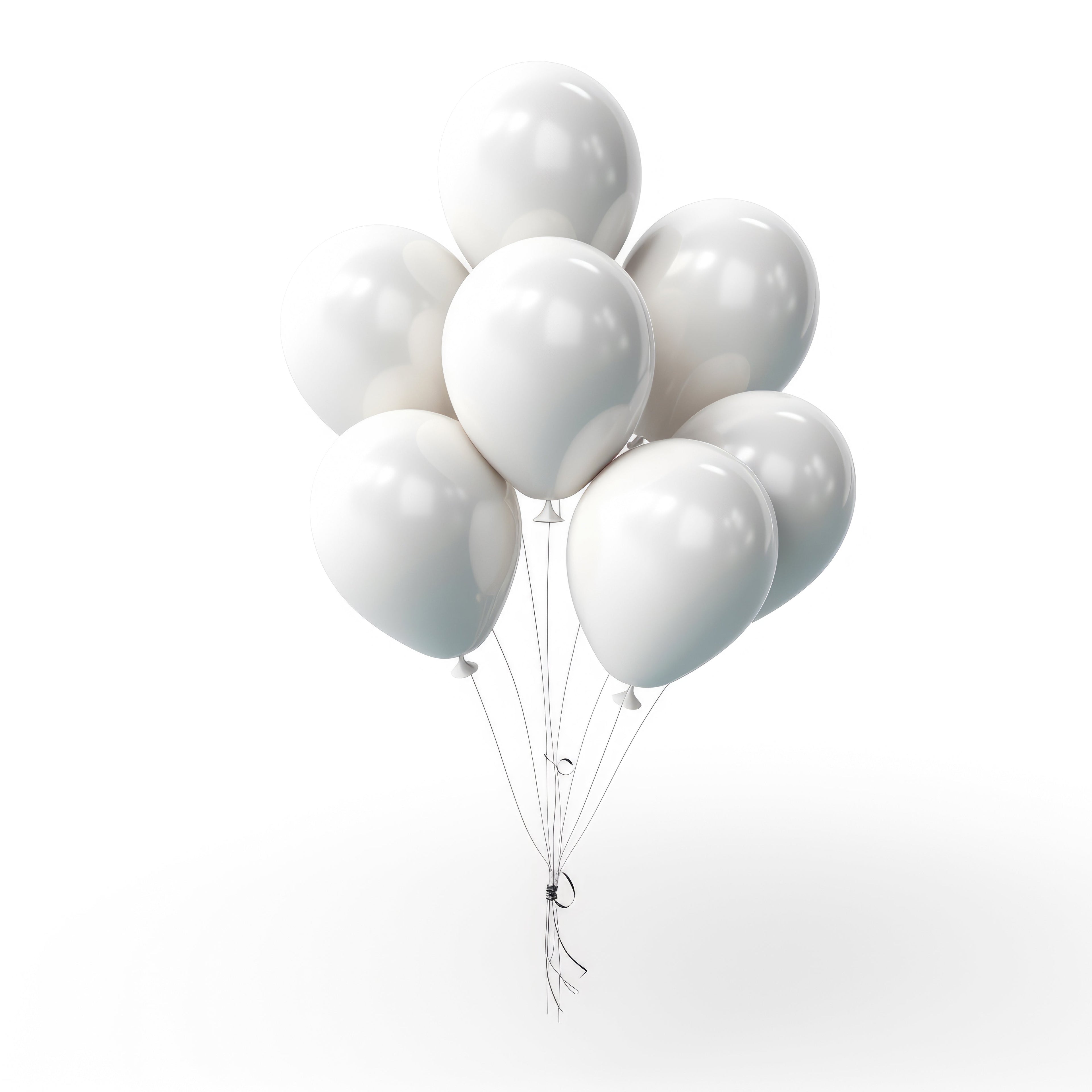 Party Balloons 12`` when inflated White 10Pcs