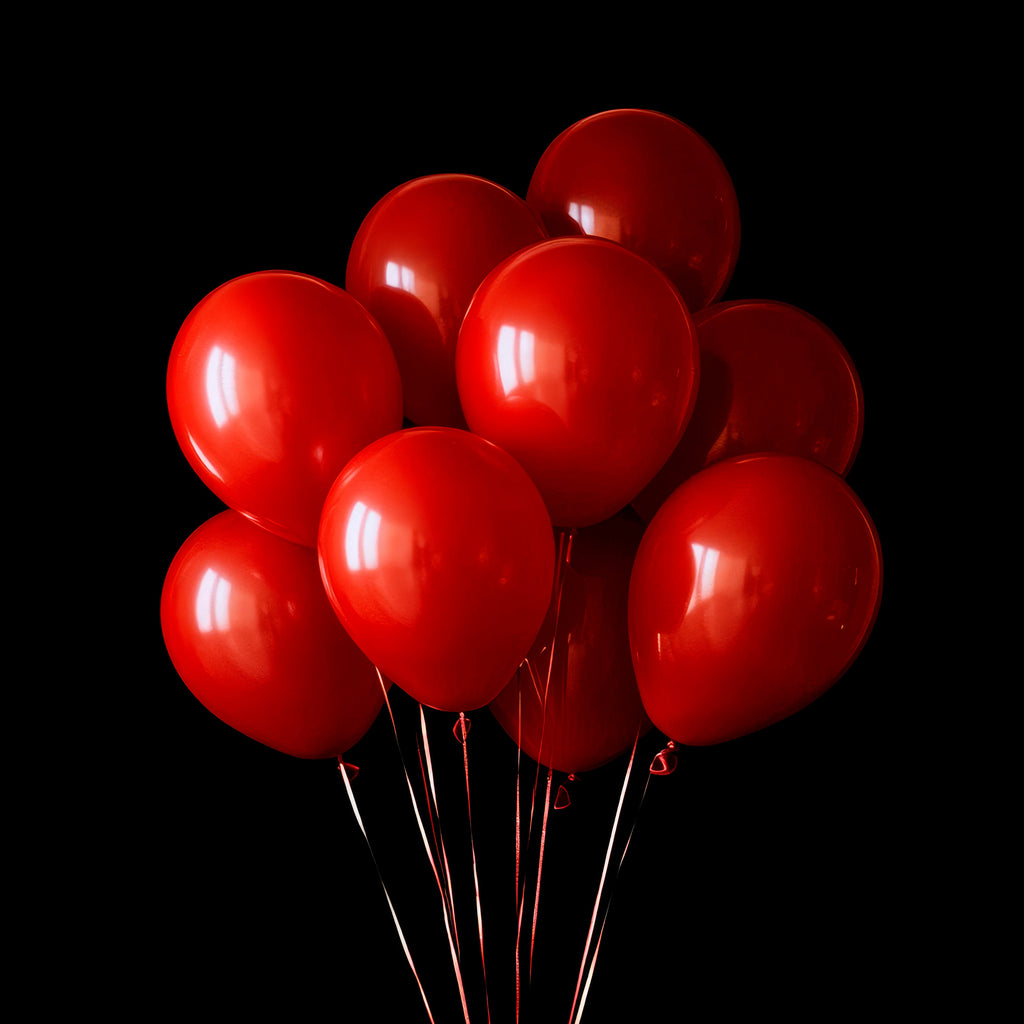 Party Balloons 12`` when inflated Red 10Pcs