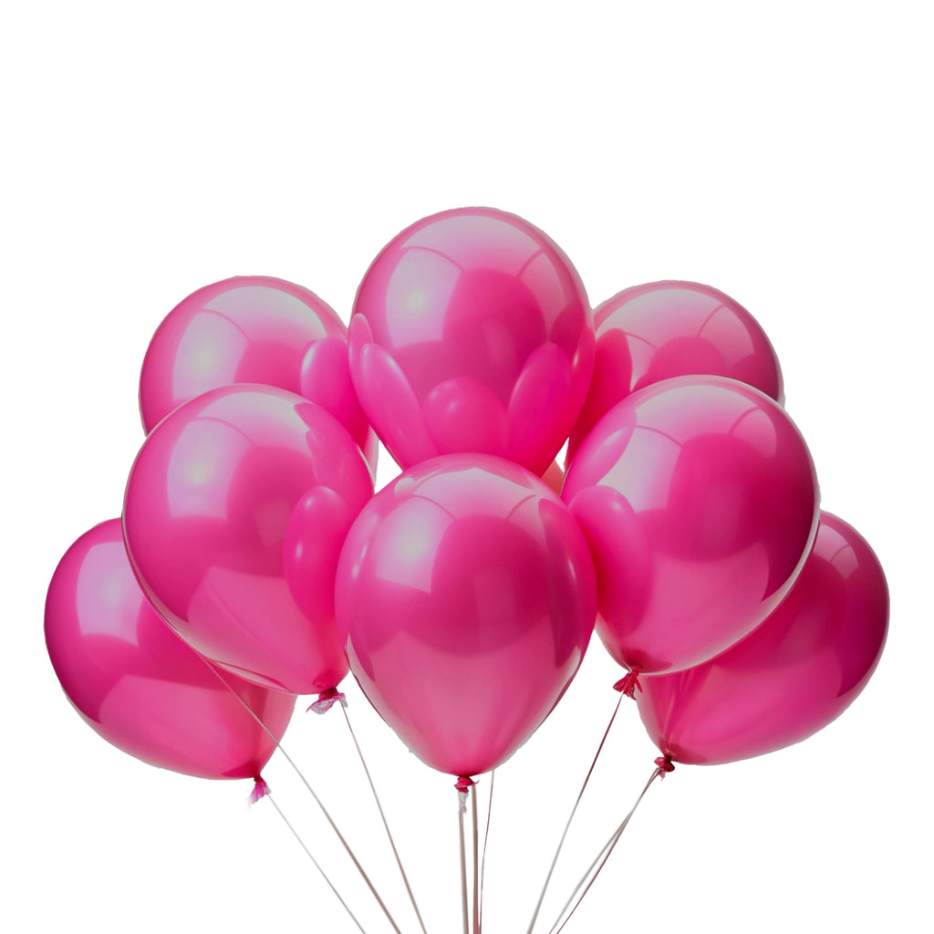 Metallic Balloons - Pink (12'' inflated, Pack of 6)