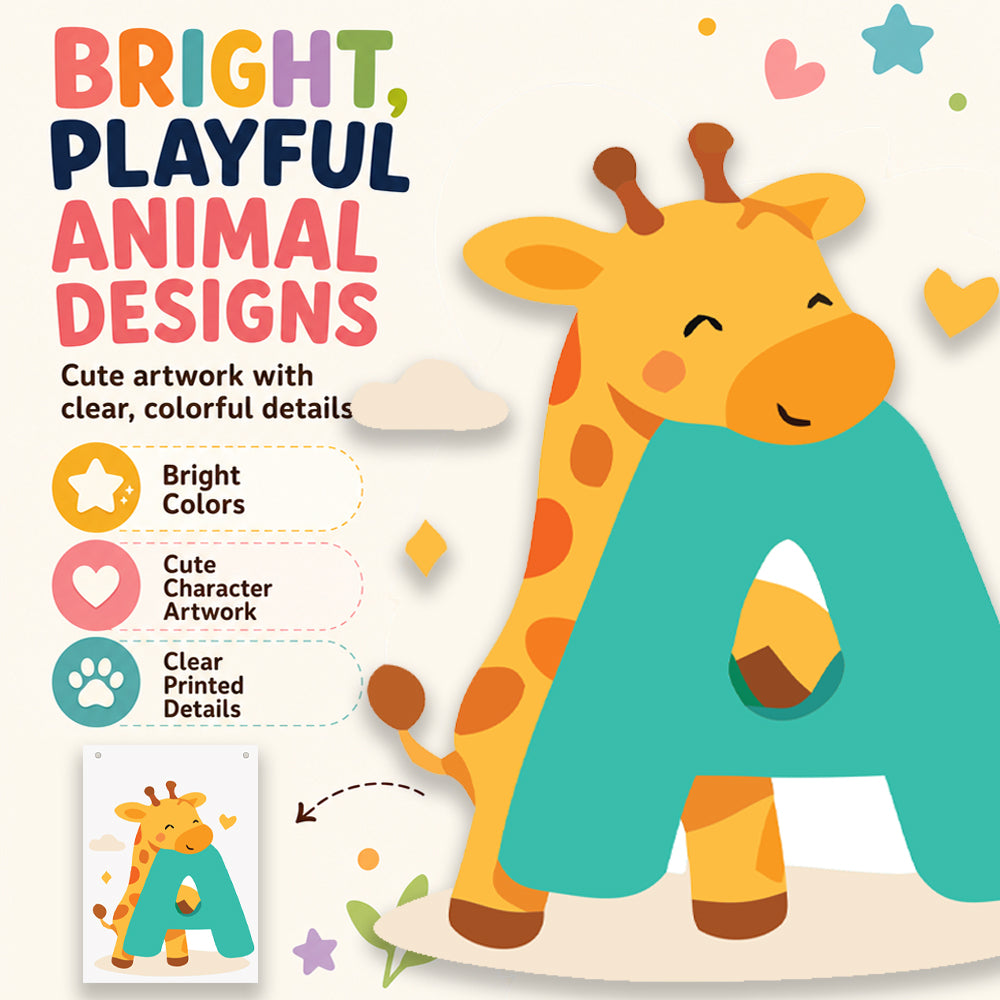 Make Your Own Banner Animal Fun Alphabet A Size 7 x 5.16inch 1pc IB