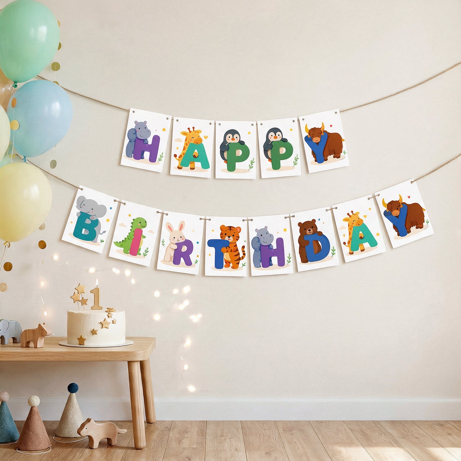 Make Your Own Banner Animal Fun Alphabet L Size 7 x 5.16inch 1pc IB
