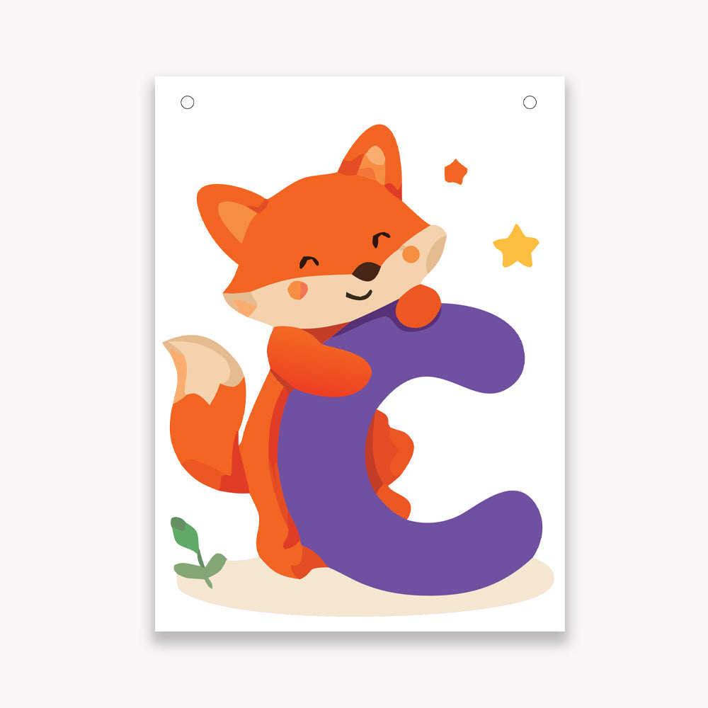 Make Your Own Banner Animal Fun Alphabet C Size 7 x 5.16inch 1pc IB