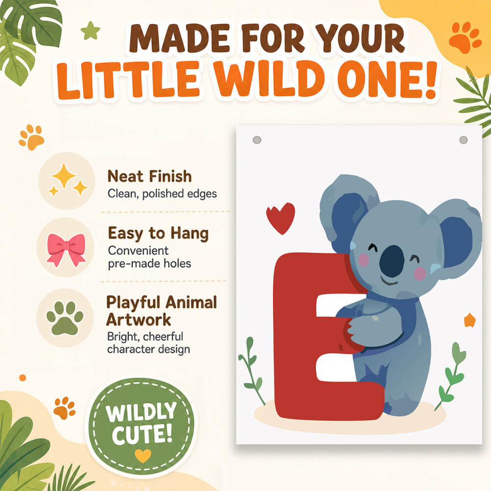 Make Your Own Banner Animal Fun Alphabet E Size 7 x 5.16inch 1pc IB