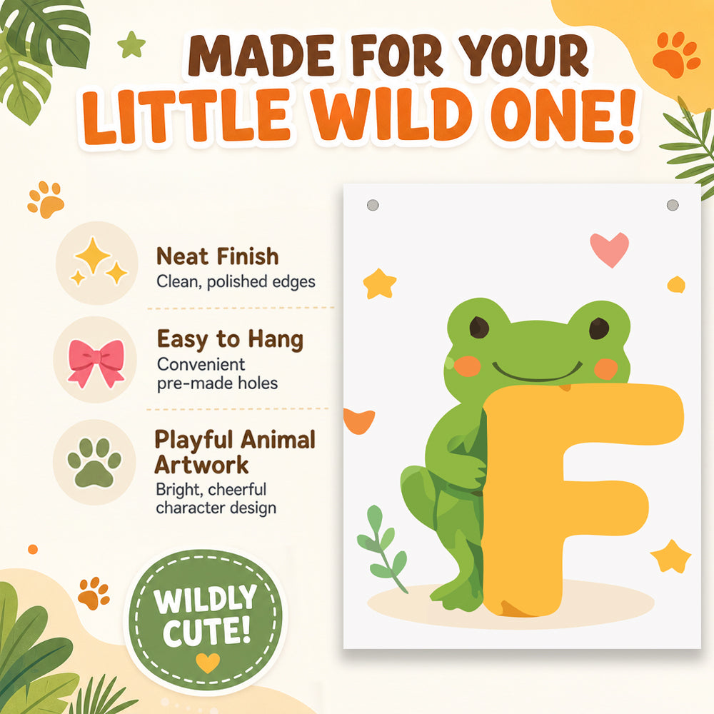 Make Your Own Banner Animal Fun Alphabet F Size 7 x 5.16inch 1pc IB