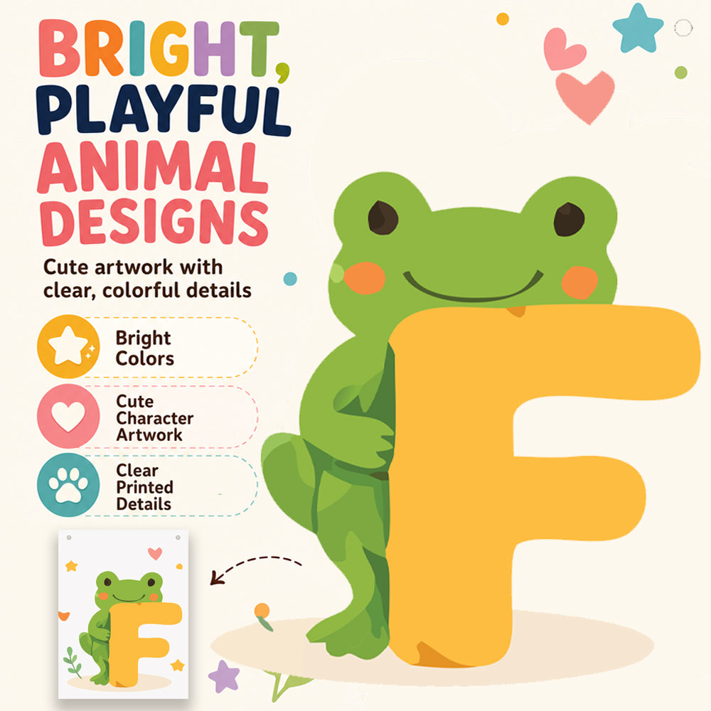 Make Your Own Banner Animal Fun Alphabet F Size 7 x 5.16inch 1pc IB