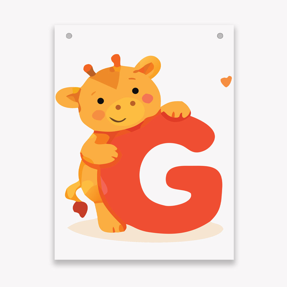 Make Your Own Banner Animal Fun Alphabet G Size 7 x 5.16inch 1pc IB