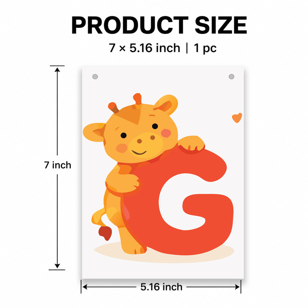 Make Your Own Banner Animal Fun Alphabet G Size 7 x 5.16inch 1pc IB