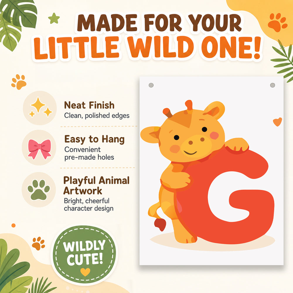 Make Your Own Banner Animal Fun Alphabet G Size 7 x 5.16inch 1pc IB