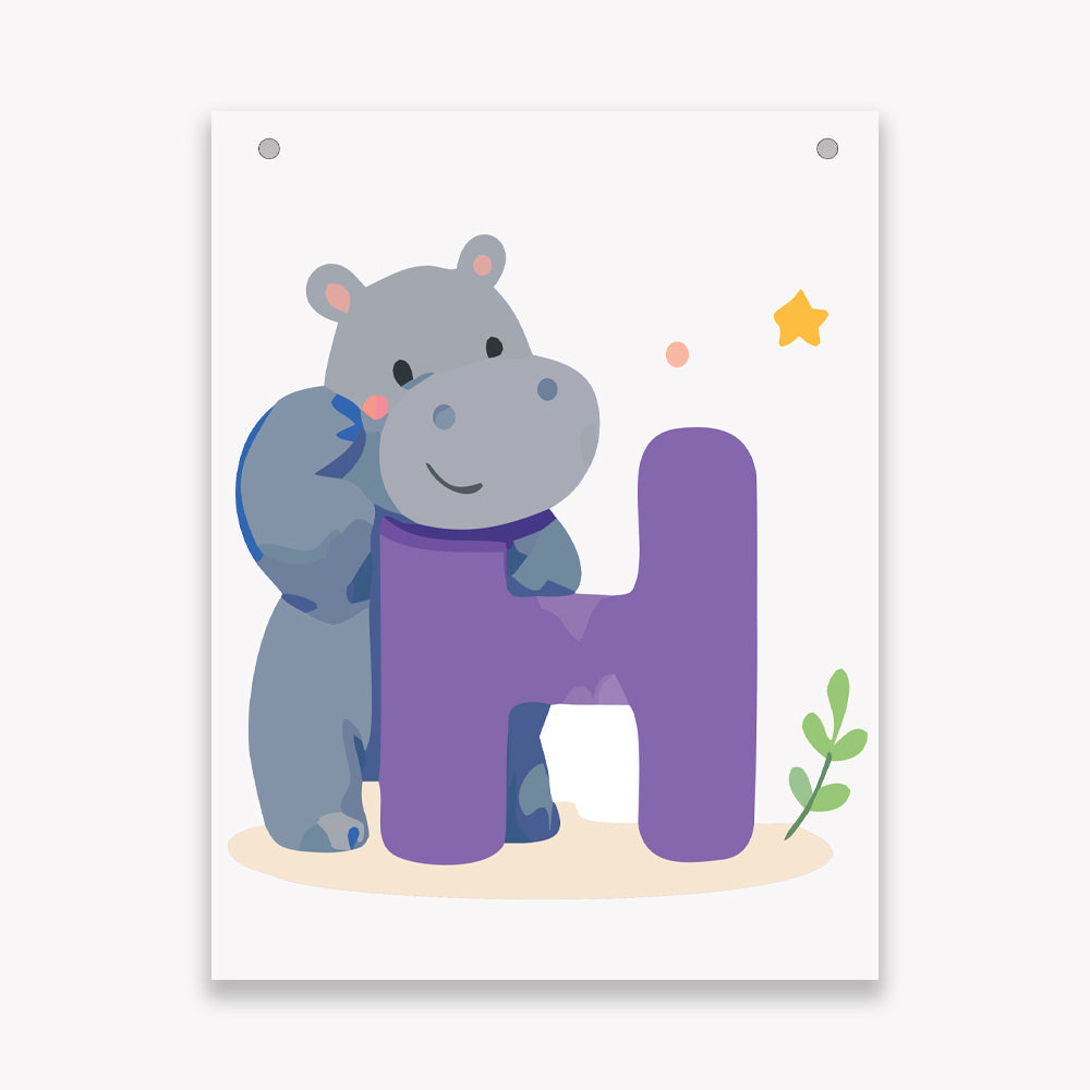 Make Your Own Banner Animal Fun Alphabet H Size 7 x 5.16inch 1pc IB