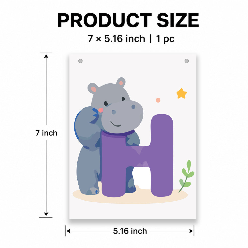 Make Your Own Banner Animal Fun Alphabet H Size 7 x 5.16inch 1pc IB