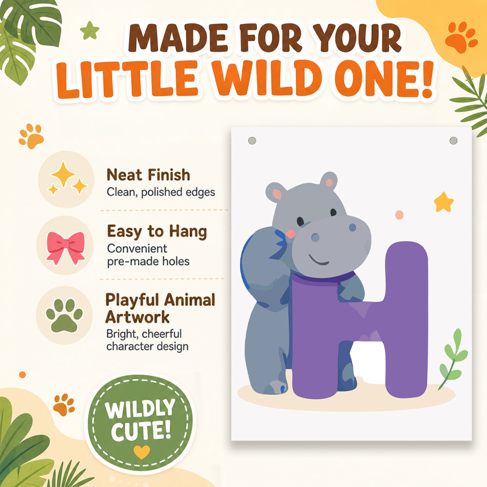 Make Your Own Banner Animal Fun Alphabet H Size 7 x 5.16inch 1pc IB