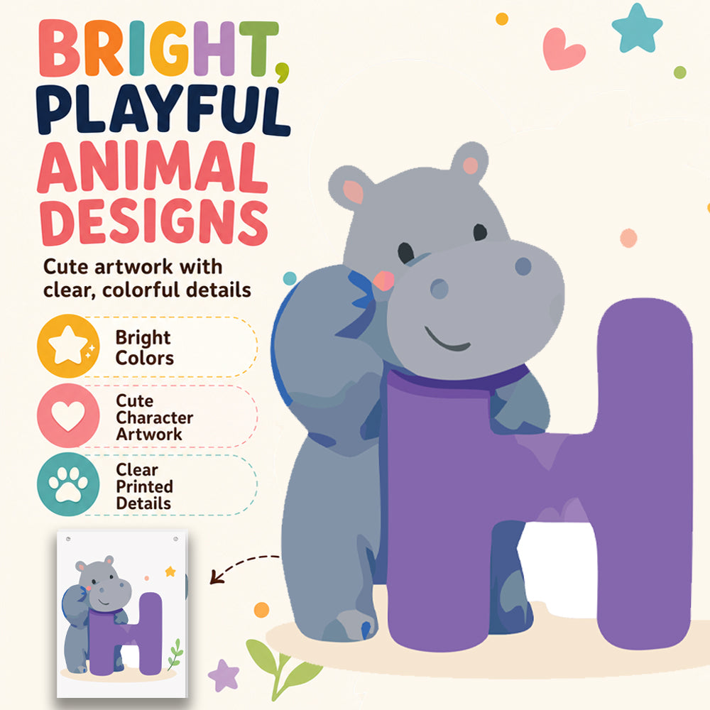 Make Your Own Banner Animal Fun Alphabet H Size 7 x 5.16inch 1pc IB