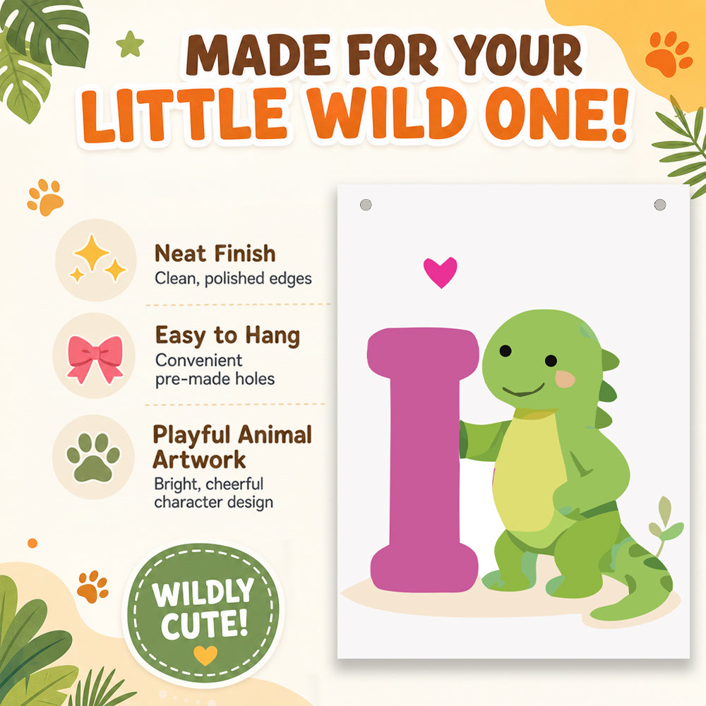 Make Your Own Banner Animal Fun Alphabet I Size 7 x 5.16inch 1pc IB