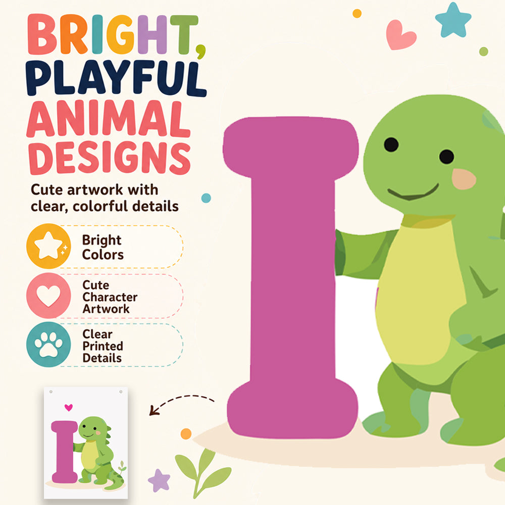Make Your Own Banner Animal Fun Alphabet I Size 7 x 5.16inch 1pc IB