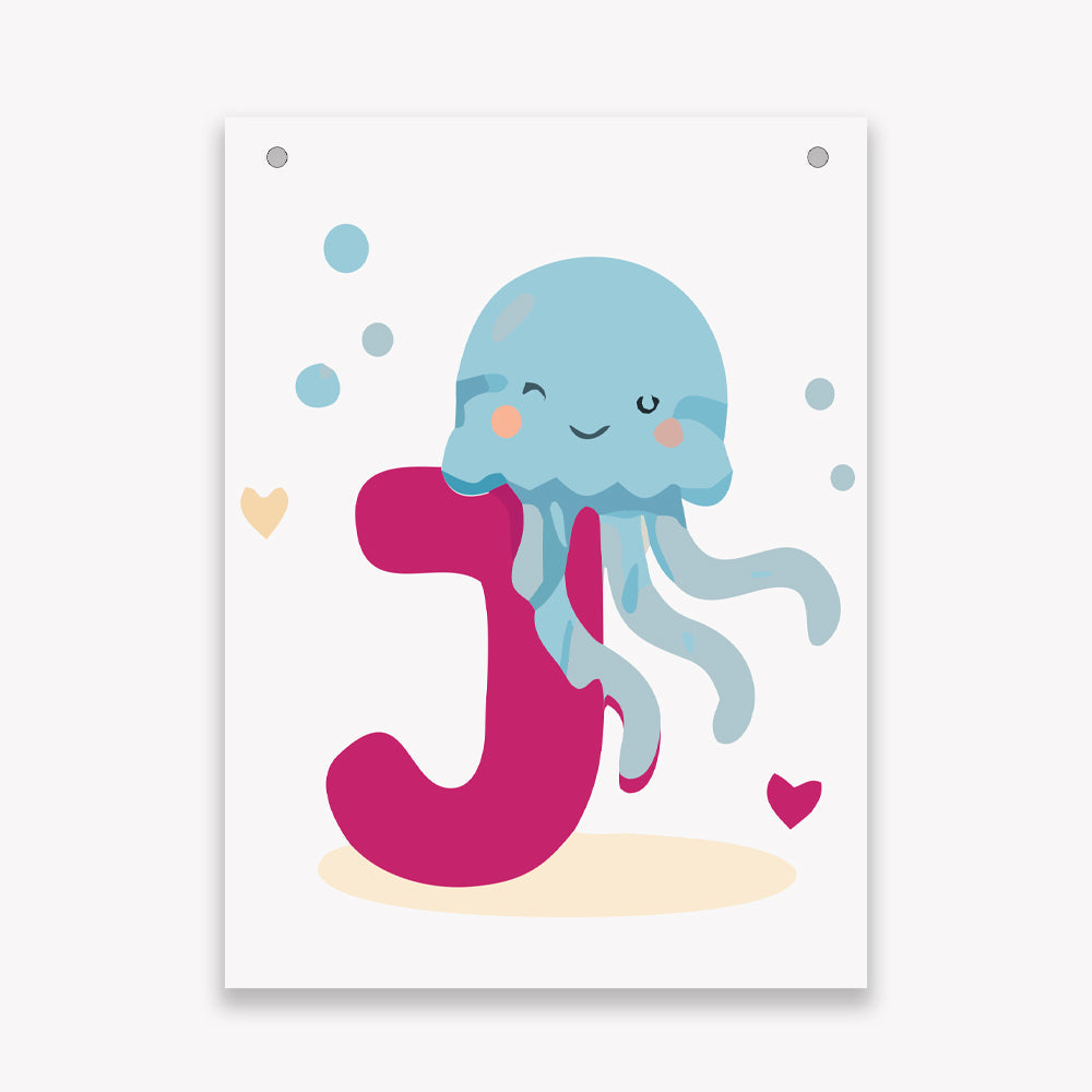 Make Your Own Banner Animal Fun Alphabet J Size 7 x 5.16inch 1pc IB