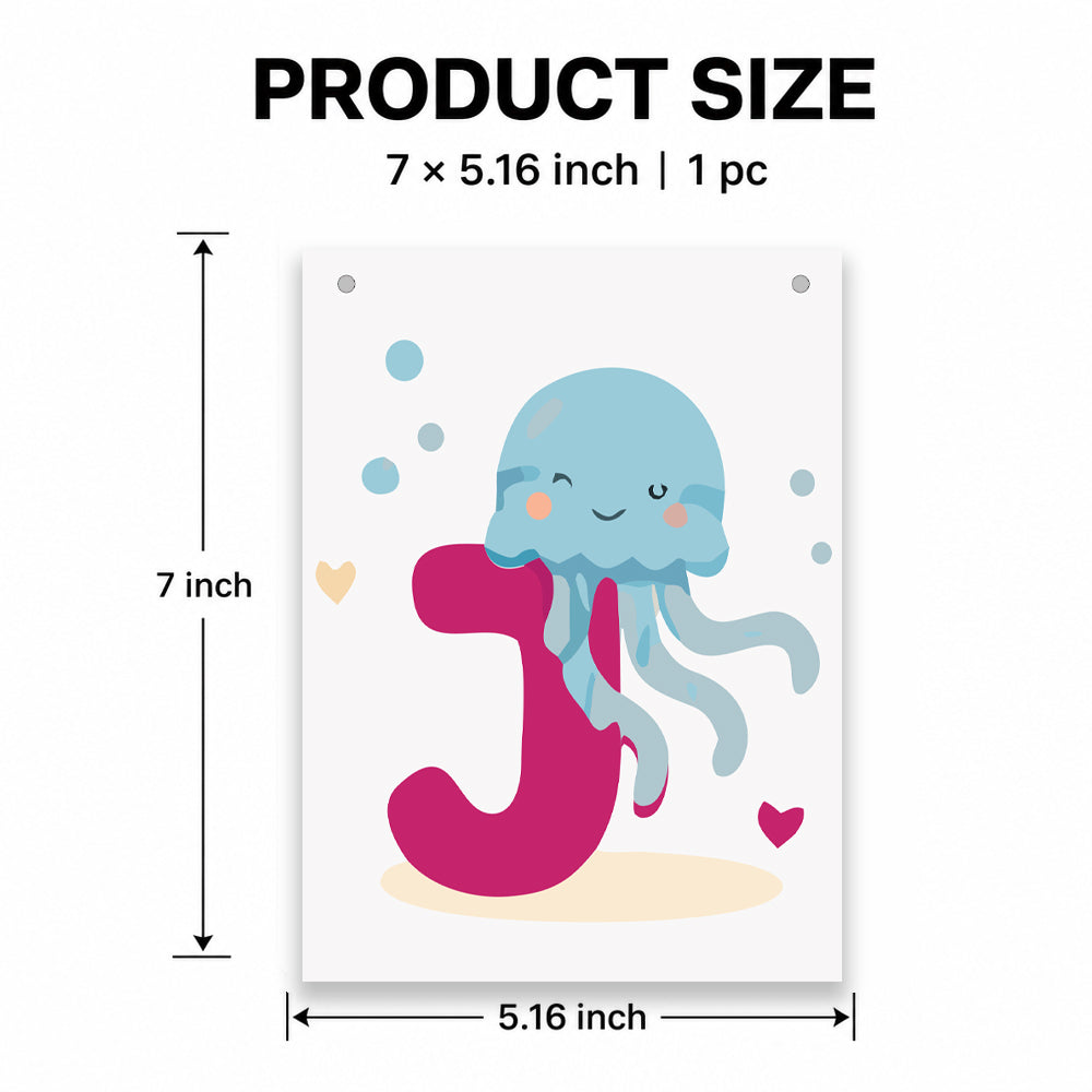 Make Your Own Banner Animal Fun Alphabet J Size 7 x 5.16inch 1pc IB
