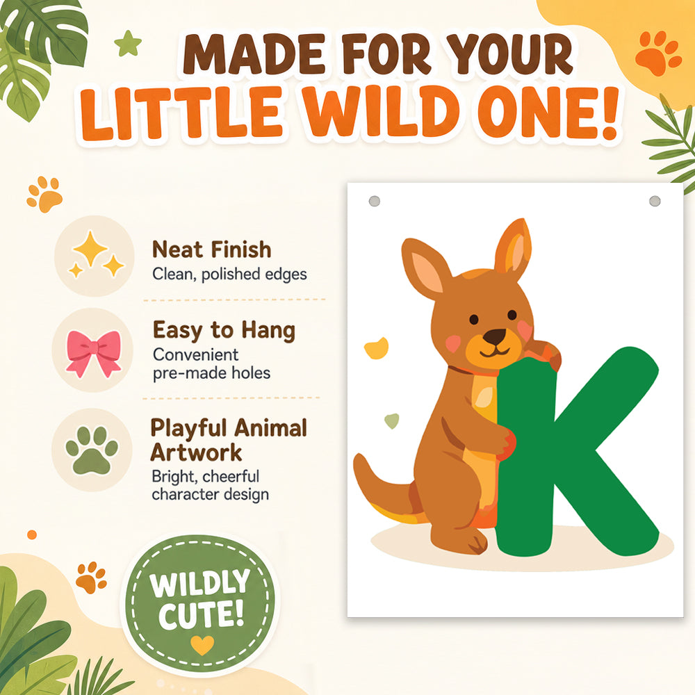 Make Your Own Banner Animal Fun Alphabet K Size 7 x 5.16inch 1pc IB