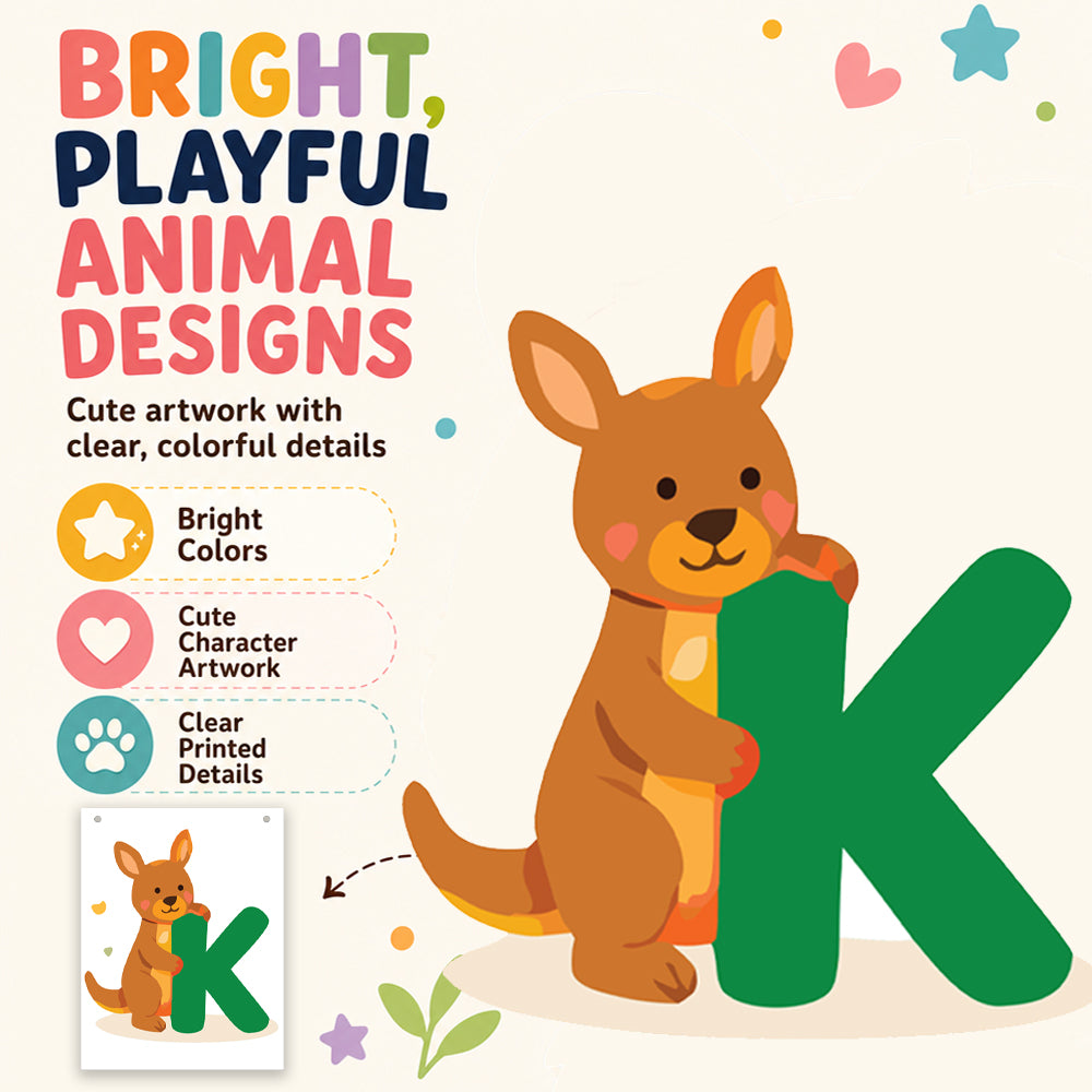 Make Your Own Banner Animal Fun Alphabet K Size 7 x 5.16inch 1pc IB