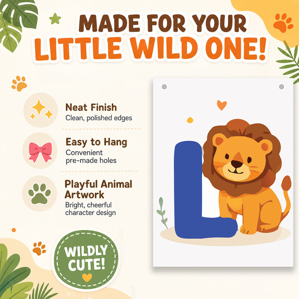 Make Your Own Banner Animal Fun Alphabet L Size 7 x 5.16inch 1pc IB