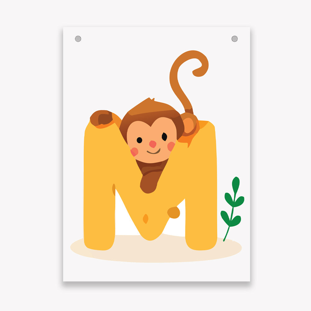 Make Your Own Banner Animal Fun Alphabet M Size 7 x 5.16inch 1pc IB