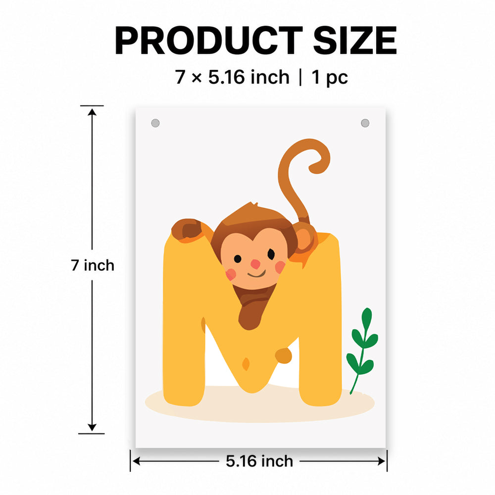 Make Your Own Banner Animal Fun Alphabet M Size 7 x 5.16inch 1pc IB