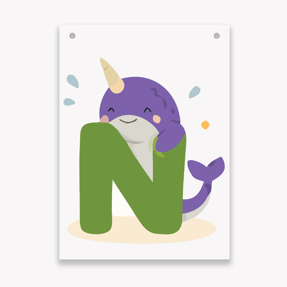 Make Your Own Banner Animal Fun Alphabet N Size 7 x 5.16inch 1pc IB
