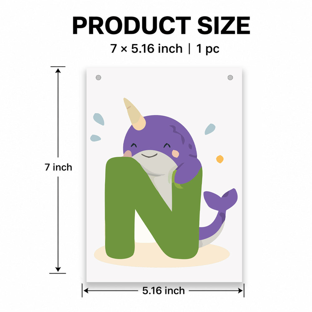 Make Your Own Banner Animal Fun Alphabet N Size 7 x 5.16inch 1pc IB