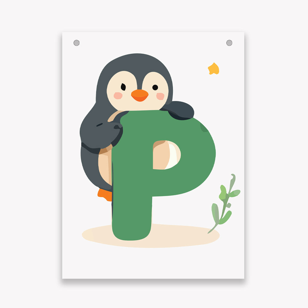 Make Your Own Banner Animal Fun Alphabet P Size 7 x 5.16inch 1pc IB