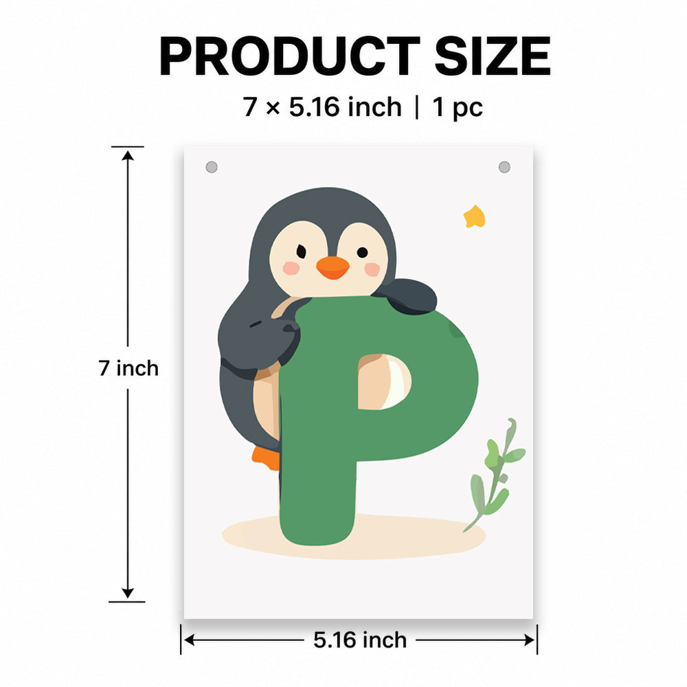 Make Your Own Banner Animal Fun Alphabet P Size 7 x 5.16inch 1pc IB