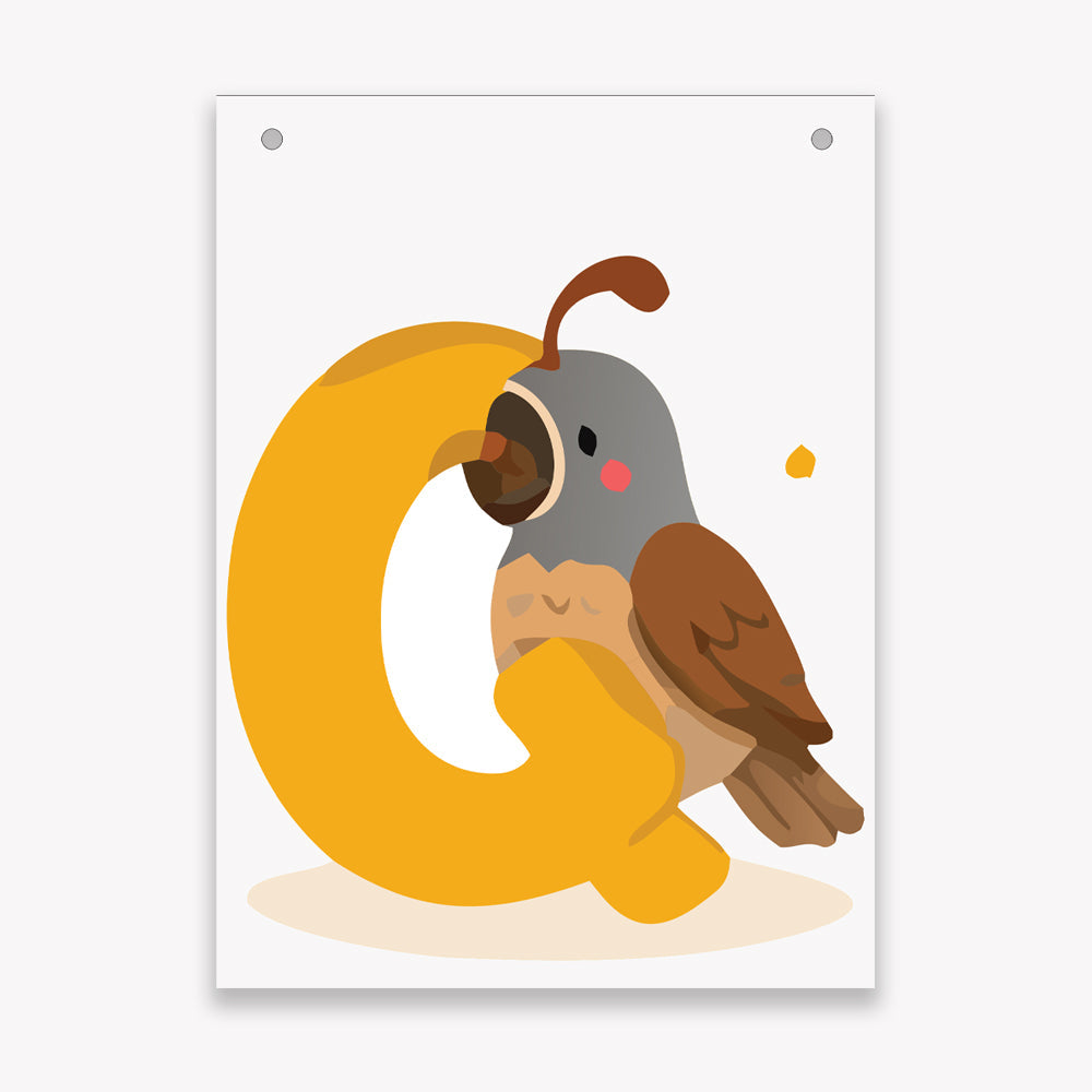 Make Your Own Banner Animal Fun Alphabet Q Size 7 x 5.16inch 1pc IB