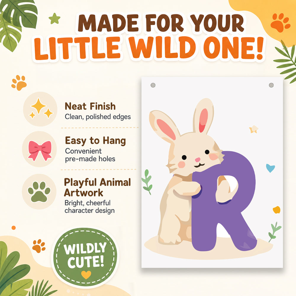 Make Your Own Banner Animal Fun Alphabet R Size 7 x 5.16inch 1pc IB