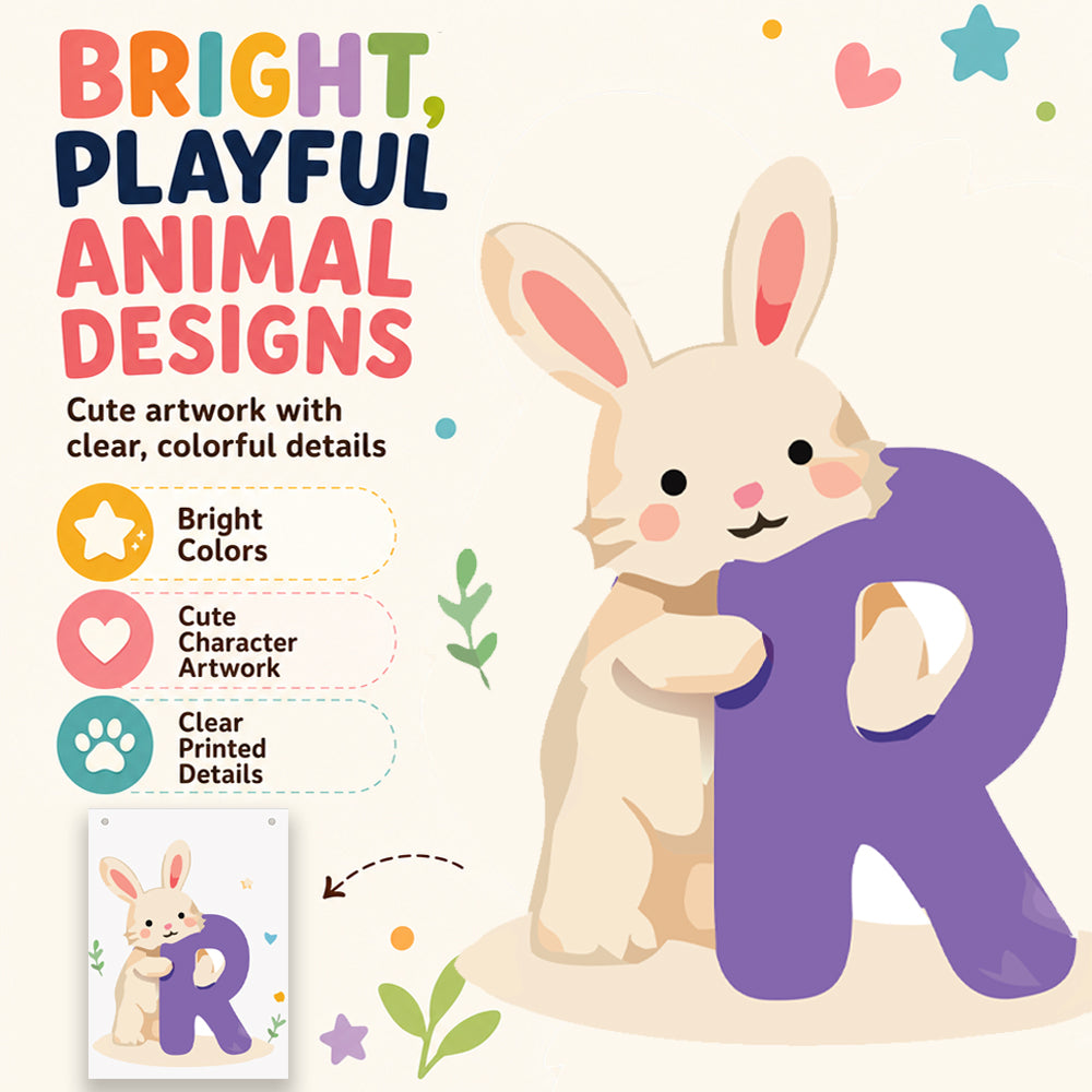 Make Your Own Banner Animal Fun Alphabet R Size 7 x 5.16inch 1pc IB