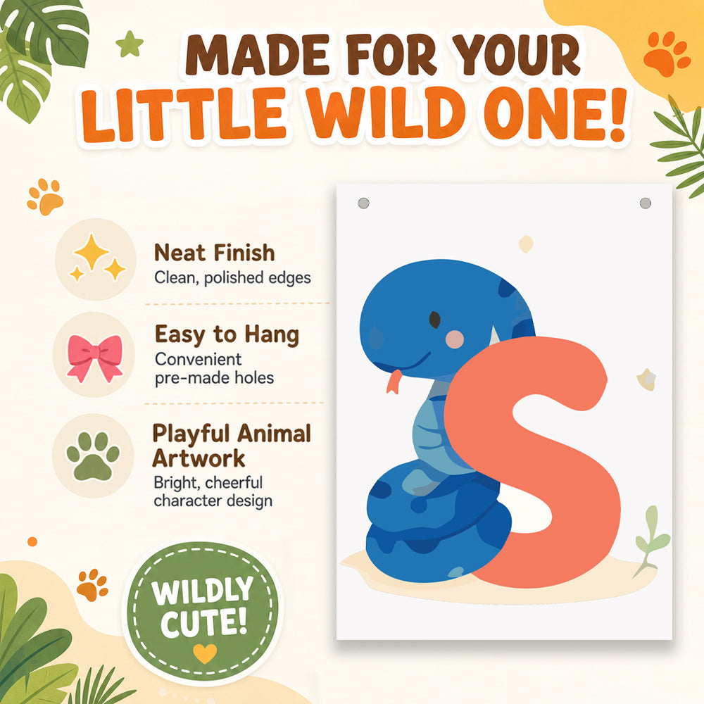 Make Your Own Banner Animal Fun Alphabet S Size 7 x 5.16inch 1pc IB