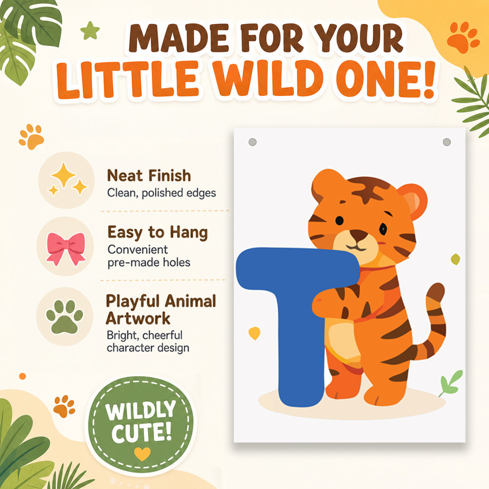 Make Your Own Banner Animal Fun Alphabet T Size 7 x 5.16inch 1pc IB
