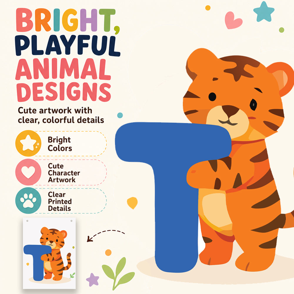 Make Your Own Banner Animal Fun Alphabet T Size 7 x 5.16inch 1pc IB