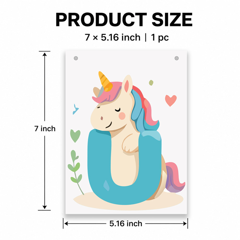 Make Your Own Banner Animal Fun Alphabet U Size 7 x 5.16inch 1pc IB