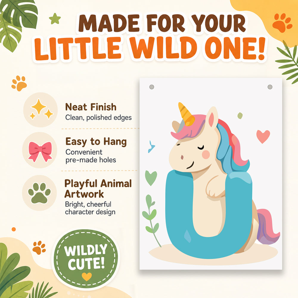 Make Your Own Banner Animal Fun Alphabet U Size 7 x 5.16inch 1pc IB