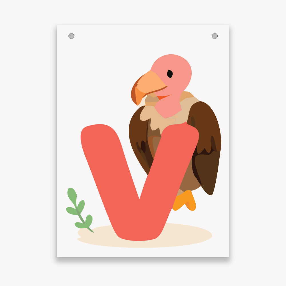 Make Your Own Banner Animal Fun Alphabet V Size 7 x 5.16inch 1pc IB