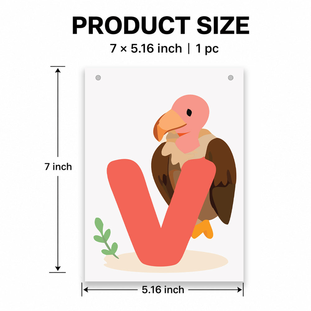 Make Your Own Banner Animal Fun Alphabet V Size 7 x 5.16inch 1pc IB