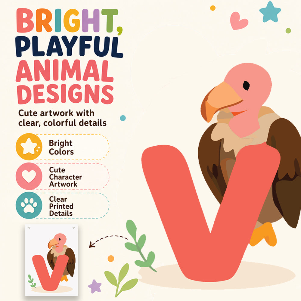 Make Your Own Banner Animal Fun Alphabet V Size 7 x 5.16inch 1pc IB