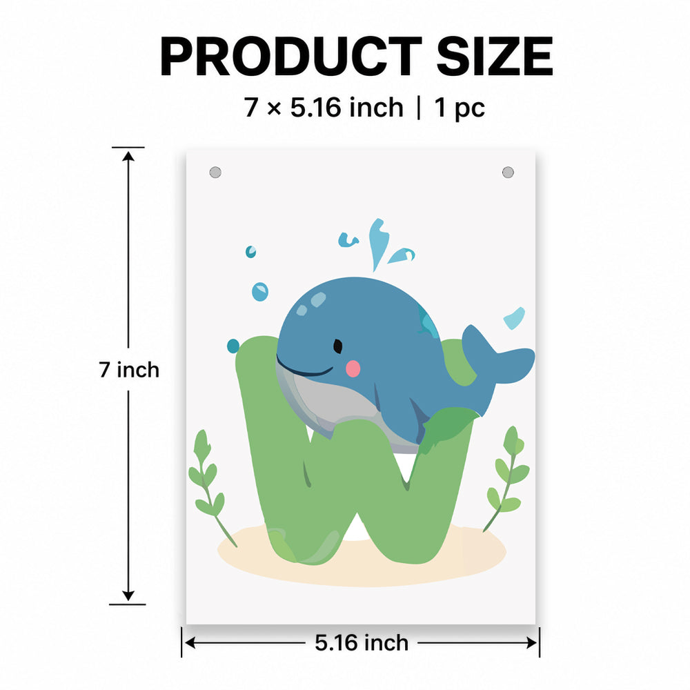 Make Your Own Banner Animal Fun Alphabet W Size 7 x 5.16inch 1pc IB