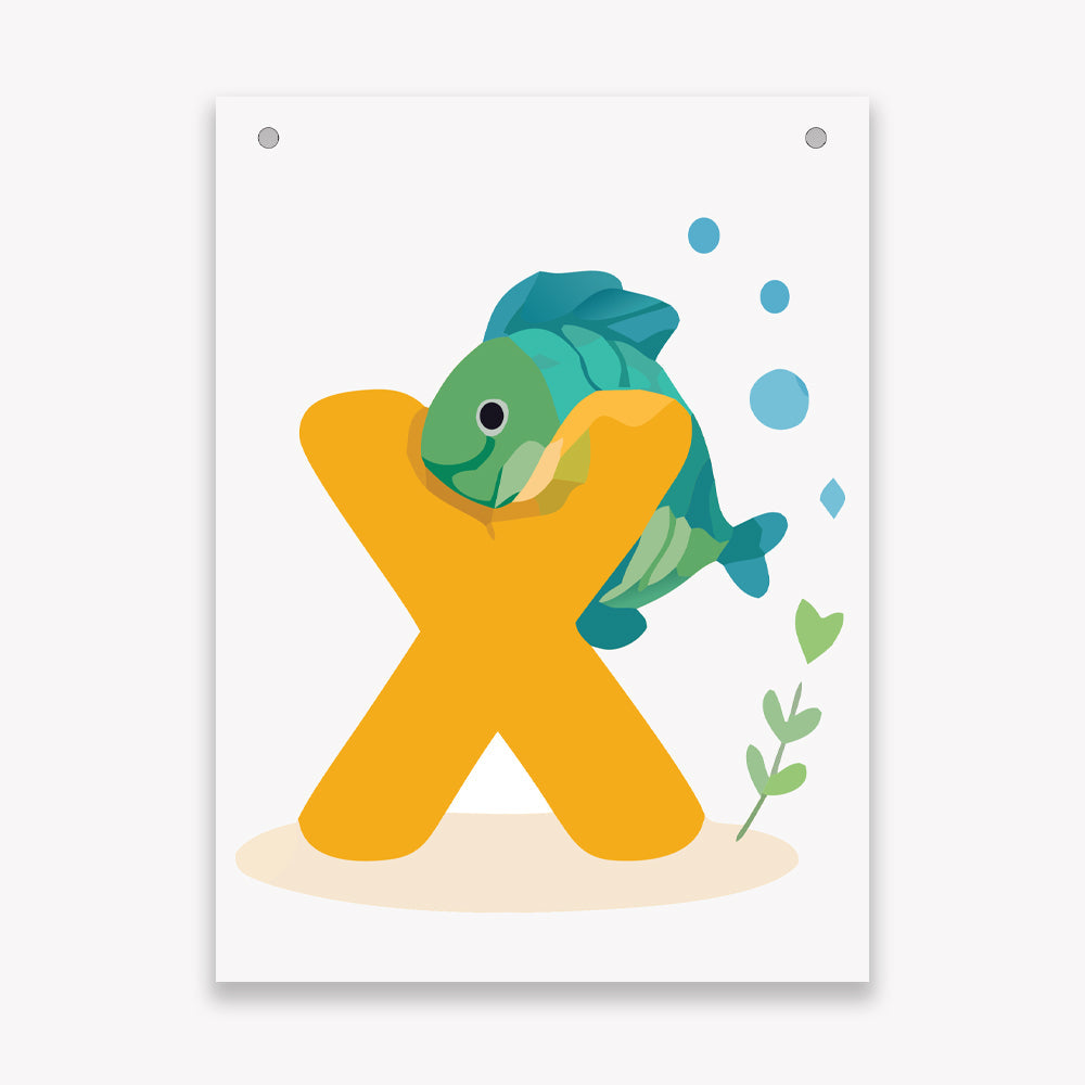 Make Your Own Banner Animal Fun Alphabet X Size 7 x 5.16inch 1pc IB