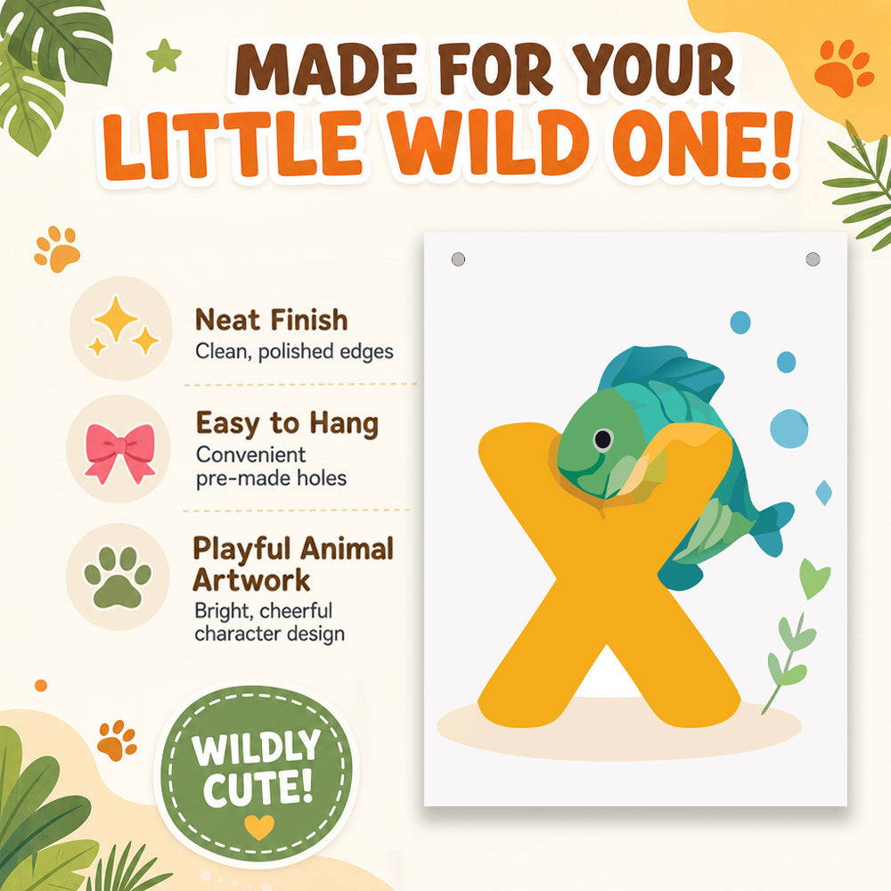 Make Your Own Banner Animal Fun Alphabet X Size 7 x 5.16inch 1pc IB