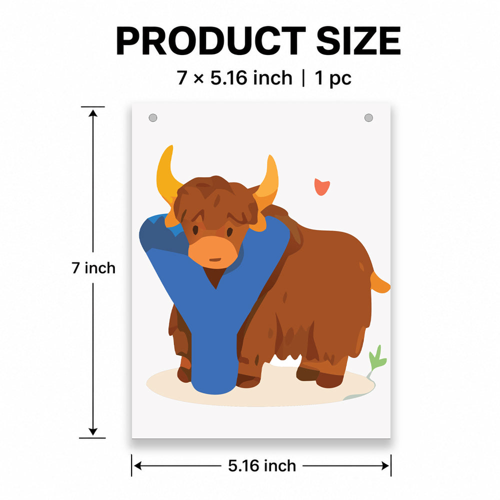 Make Your Own Banner Animal Fun Alphabet Y Size 7 x 5.16inch 1pc IB