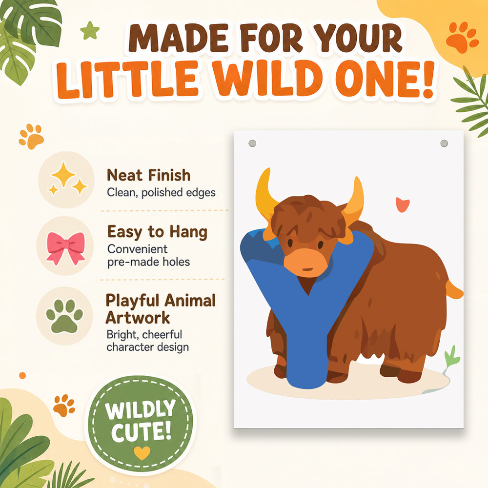 Make Your Own Banner Animal Fun Alphabet Y Size 7 x 5.16inch 1pc IB