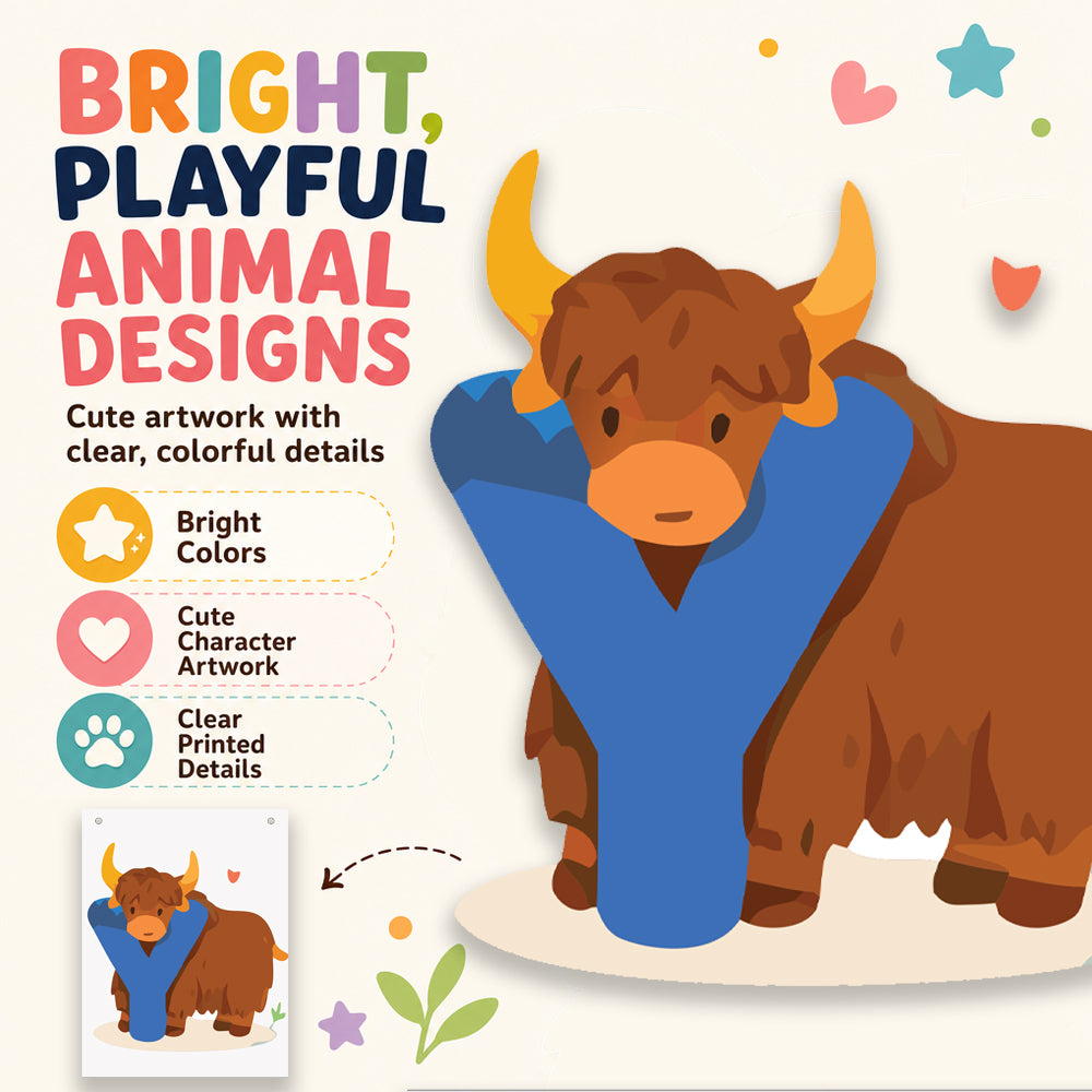 Make Your Own Banner Animal Fun Alphabet Y Size 7 x 5.16inch 1pc IB